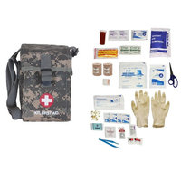 Ultimate Arms Gear Military Platoon Leader's First Aid Kit Cover Pouch, ACU Army Digital Camo Camouflage + First Aid Trauma Fully Stocked Kit Contents Come In Polybag, USA MADE