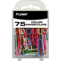 Flomo 75 Count Color 50 Mm Paper Clips(pack Of 48)