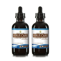 Secrets Of The Tribe Virus Care Tincture Alcohol-FREE Extract (Organic: Echinacea Root (Echinacea Purpurea), Elder Flowers (Sambucus Nigra), Olive Leaf (Olea Europaea), Lemon Balm Leaf (Melissa Officinalis). Wildcrafted: Cat's Claw Bark (Uncaria Tomentosa), Pau d'Arco Bark (Tabebuia Impetiginosa)) 2x4 oz