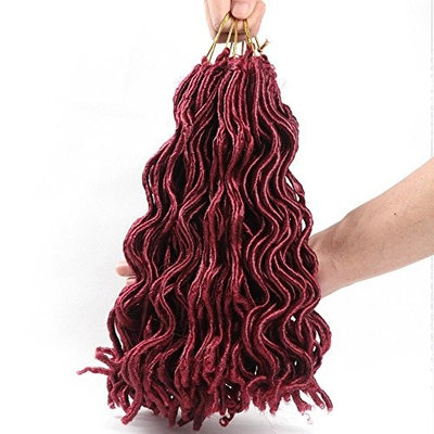 6 Pcs ABalance Hair 12 Inches Short Faux Locs Crochet Hair Synthetic Braiding Hair Extensions Braids Wavy Faux Locs Synthetic Hair Extensions (#Bug)