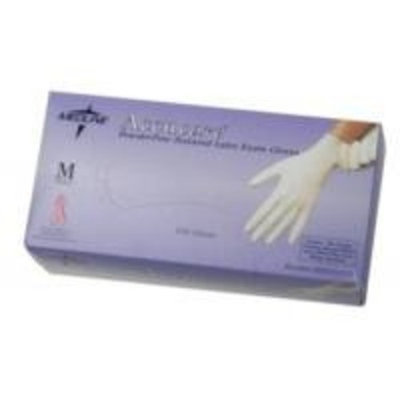 Medline CUR8104 CURAD Powder-Free Textured Latex Exam Gloves, 9.5