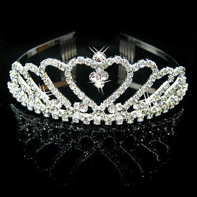 Simplicity Pageant Tiara and Crown Rhinestones Crystal Bridal Wedding, 957