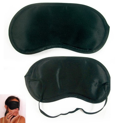 Dependable 2 Sleep Eye Mask Silk Travel Shades Blindfold Black Sleeping Aid Cover Eyeshades