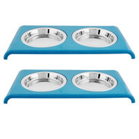 Iconic Pet Color Splash Cat Saucer Diner - Set of 2