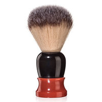 Fine Accoutrements Classic Shaving Brush with Synthetic Angel Hair Fibers, Solid Lathe Turned Resin Handle, Orange and Brown