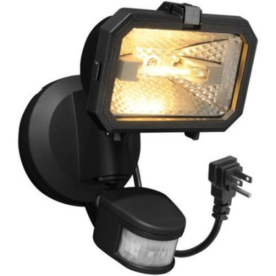 Brink's 180 Degree Halogen Plug In Motion Activated Security Light, Grey