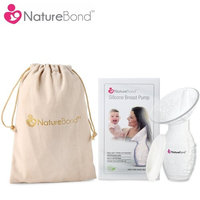 NatureBond Silicone Manual Breast Pump Breastfeeding Milk Saver Suction | BONUS Pump Stopper, Lid, Pouch, AirTight Vacuum Sealed in Hardcover Gift Box. BPA Free & 100% Food Grade Silicone