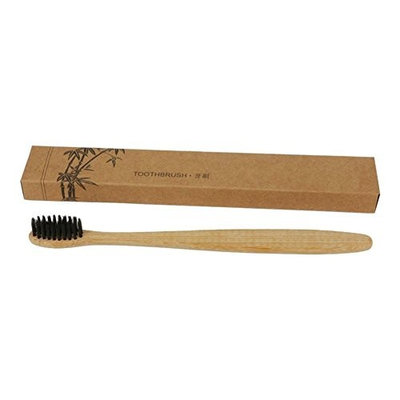 ZHUOTOP Natural Bamboo Toothbrush Eco Dental Oral Care Brush Soft Bristle Bamboo Handle 1#-Round