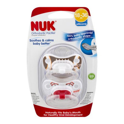 Nuk Usa, Llc NUK 14240 Football and Baseball Orthodontic Pacifier, 18-36 Months, 2-Pack