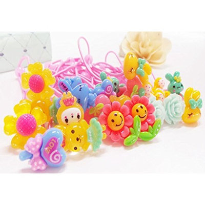 Cuhair(tm) 20pcs cute kid Girl baby Assorted Elastic Ponytail Holders Hair Tie Assorted Rope Rubber Bands Accessories Scrunchie