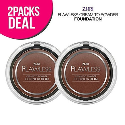 Zuri Flawless Cream to Powder Foundation - Cocoa (Pack of 2)