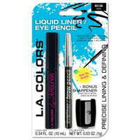 LA Colors Liquid Liner & EyePencil with Sharpener, Black, 3 Ct