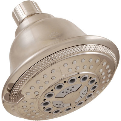 LDR Shower Head 5 Function Brushed Nickel Finish with Brushed Nickel Face