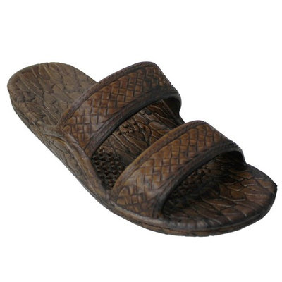 Pali Hawaii Genuine Original Jesus Jandal Sandal (Dark Brown;Size 7)