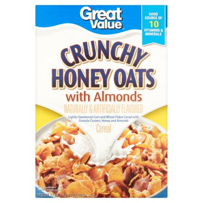 Wal-mart Store, Inc. Great Value Crunchy Honey Oats with Almonds Cereal, 27 oz