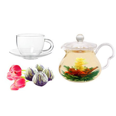 Tea Beyond Fab Flowering tea Jasmine Fairy with cup set