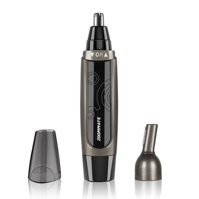 Professional Nose Hair Trimmer, ZOOMMATE Powerful Waterproof Nose Ear Hair Trimmer for Men , Wet/Dry Use Nose Clippers with LED light, Battery Operated(Included an AA Battery)