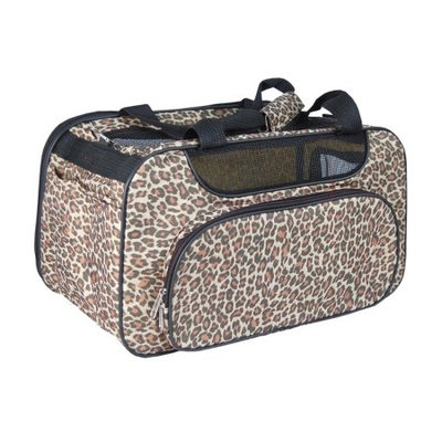 Anima Brown Leopard Bag Carrier Mesh Window For Pet Dog Cat - One Size