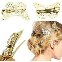 4PCS Golden Hollow Metal Butterfly Hair Clip Hair Accessories Bride Headwear Hair Clips