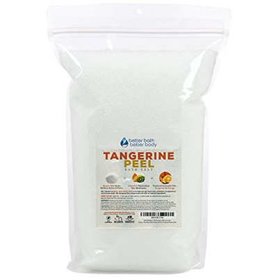 Tangerine Peel Bath Salt 128oz (8-Lbs) - Epsom Salt Bath Soak With Tangerine, Orange, Ylang Ylang Essential Oil Plus Vitamin C - Like Soaking In A Bathtub Filled With Tangerines - Bulk Size
