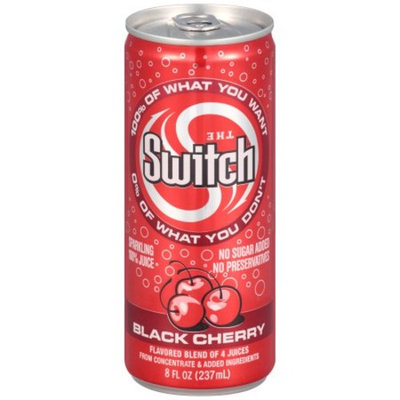 The Switch Sparkling Juice, Black Cherry, 8-Ounce Cans (Pack of 24)