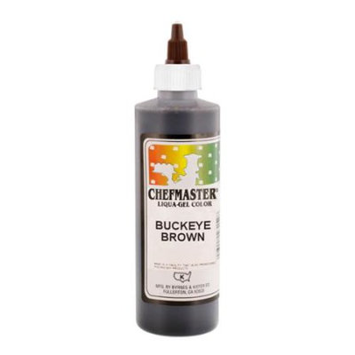 Chefmaster by US Cake Supply 10.5oz Buckeye Brown Liqua-Gel Cake Food Coloring