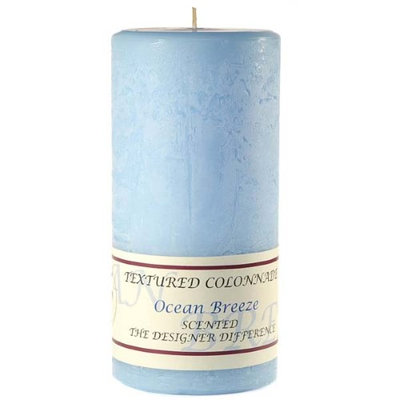 Usc 3 Pcs, Textured 3x6 Ocean Breeze Pillar Candles 3 in. diameterx6.25 in. tall (Pack of 3)