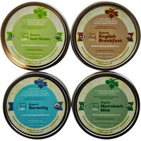 Heavenly Tea Leaves Organic Loose Leaf Tea Sampler, Whole Leaf Gift Box, 4 Count
