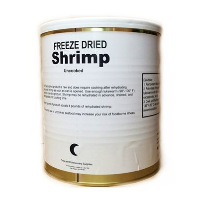Military Surplus Freeze Dried Uncooked Peeled Shrimp