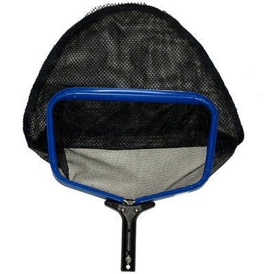 Pooline Products Small Heavy Duty Deep Rake with Wide Mouth and Durable Stiff Nylon Net