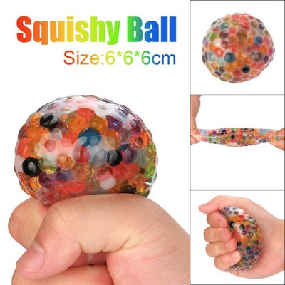 Hatop Spongy Rainbow Ball Toy Squeezable Stress Squishy Toy Stress Relief Ball For Fun