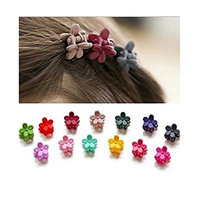 20pcs Girls Mini Hair Claws Clips Clamps Hair Pin Flower Hair Bangs Hair Barrettes Hair Pin for Little Girls Kids Toddlers Hair Accessories Mix Colored