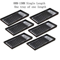 FUZHAN 6 Packs of ZZKF Mink Individual Eyelash Extensions 0.20mm thickness 8mm-13mm Single Lashes