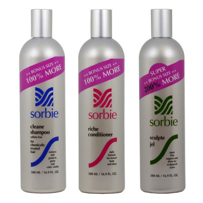Hayashi Sorbie Sorbie Cleane Shampoo & Riche Conditioner & Sculpte Jel 16.9oz