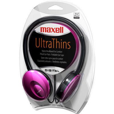 Maxell Headphones, UltraThins, Digital, 1 pair