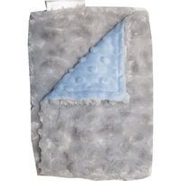 Lil Cub Hub Blue Dot/Silver Rosebud Solid Burp Cloth