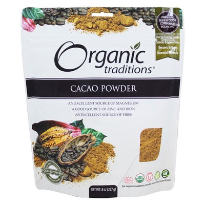 Organic Traditions - Cacao Powder - 8 oz(pack of 2)