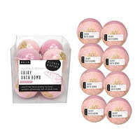 Hallu Bath Bombs, Floats & Spins, Fairy, 140 g, Pack of 8