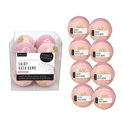 Hallu Bath Bombs, Floats & Spins, Fairy, 140 g, Pack of 8