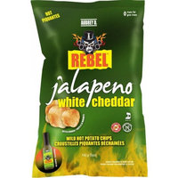 Spicy Jalapeno and Creamy Cheddar - A Wonderful Cheesy Kick to Every Bite of Aubrey D. Rebel Jalapeno White Cheddar Potato Chips