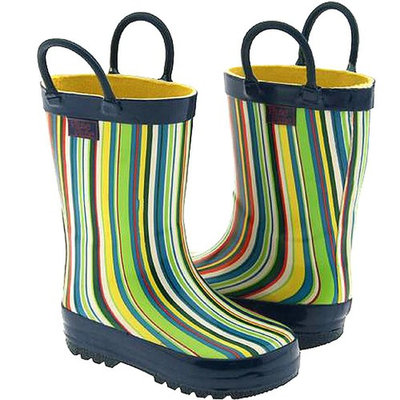 Pluie Pluie Toddler Little Girls Blue Stripe Rain Boots 5-2