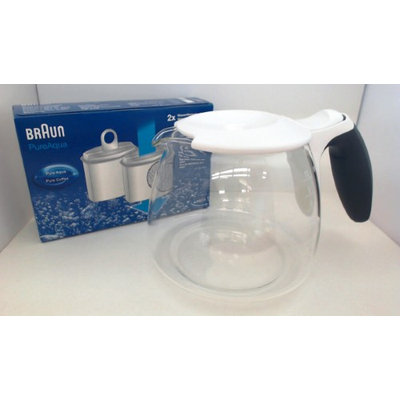 Srt Appliance Parts 67050715WF, Braun Coffee Maker Carafe, AromaDeluxe & Water Filter Kit