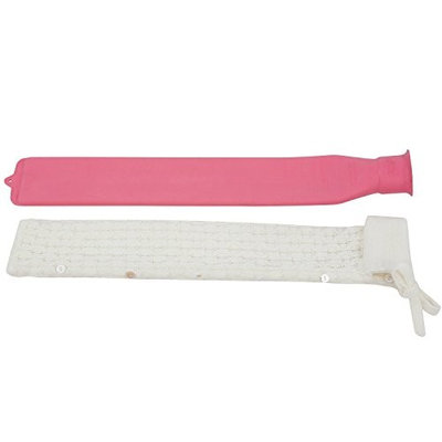 Flexible Hot Water Bottle - Rubber Bottle with Knitted Cover - Ideal for Quick Pain Relieve and Comfort, Hot/Cold Therapy