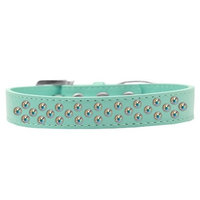 Mirage 615-02 AQ-16 Sprinkles Dog Collar AB Crystals Aqua - Size 16