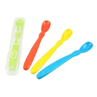 Re-think It Re-Play Infant Spoons With Travel Case - Green/Red/Yellow/Blue