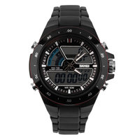 Men's Dual Time Zones Analog Digital Waterproof Luminous Wrist Watch On Sale