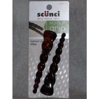 SCUNCI 2PK NO SLIP FINE HAIR FASHION BRAID CONCORDE CLIPS
