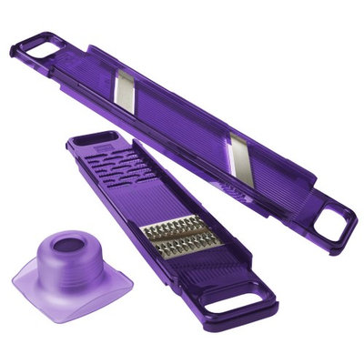 Kuhn Rikon Thick/Thin & Ginger/Julienne Mandoline 2 Piece Set, Purple
