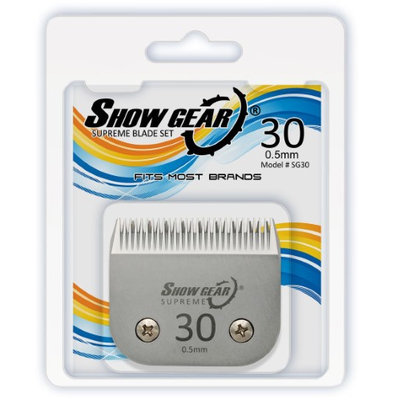 Show Gear #30 Clipper Blade .5mm Dog & Pet Grooming Professional in Silver
