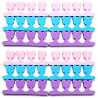 Luxxii (12 Pack) Toe Finger Foam Separators Nail Art Sponge Foam Soft Finger Separator Separate Pedicure Tool (A)